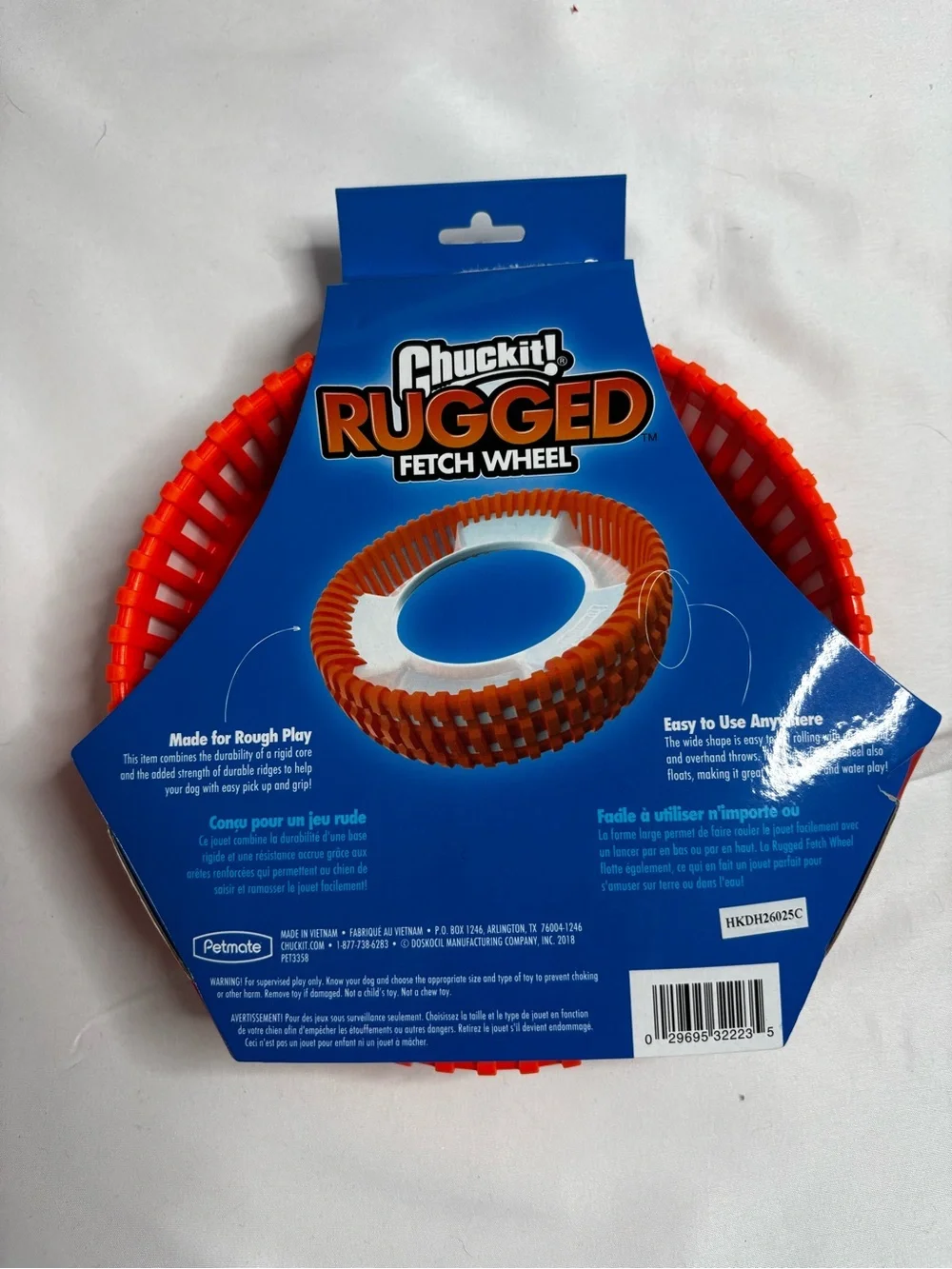 Rugged Fetch Wheel - Orange Durable Dog Toy